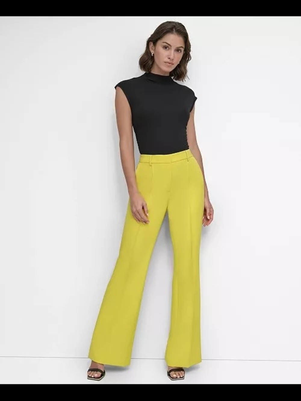 DKNY Lemon Wide-Leg High-Waist Trousers